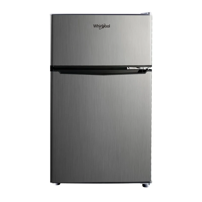 3.1 cu ft Mini Refrigerator Stainless Steel WH31S1E: Energy Star Certified Dorm Fridge, Reversible Door, 2 Shelves