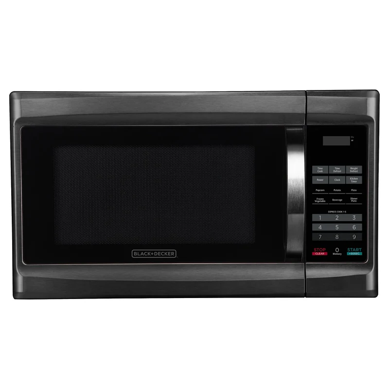 BLACK+DECKER 1.3 Cu Ft 1000 Watt Microwave Oven - Black Stainless Steel
