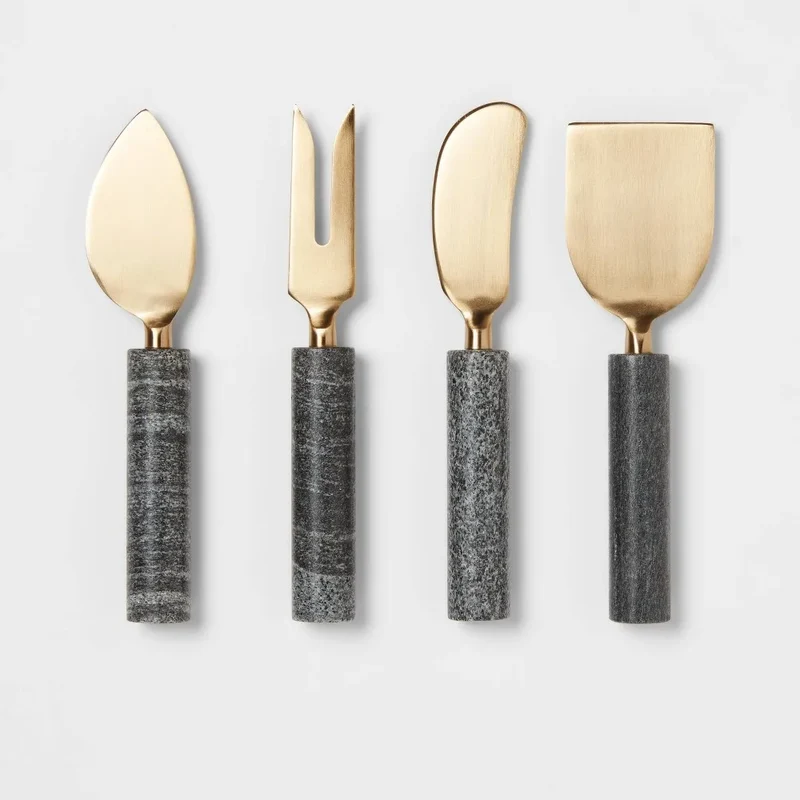 Marble Cheese Knives Set