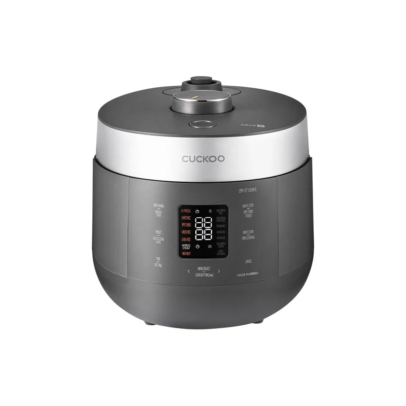 6-Cup Twin Pressure Rice Cooker and Warmer - Gray