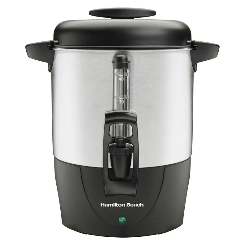 Brew Station 40 Cup Coffee - 40514: Electric Coffee Urn & Dispenser, 1090W, Silver, 8 oz Cup Capacity