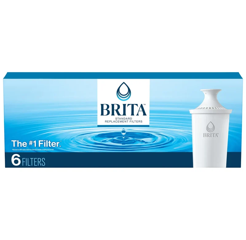 6 Count - Replacement Water Filters for Brita Water Pitchers and Dispensers