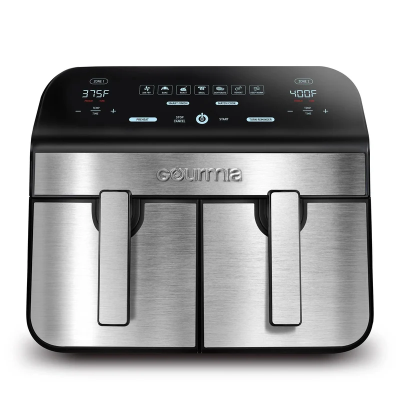 10-Qt. Dual Basket Digital Air Fryer - Black Stainless Steel