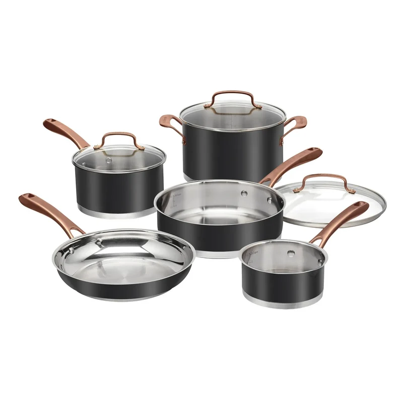 8-Piece Classic Matte Stainless Steel Cookware Set