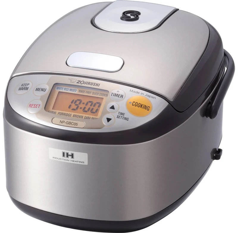 3 Cup Induction Heating Rice Cooker - Stainless Steel Brown