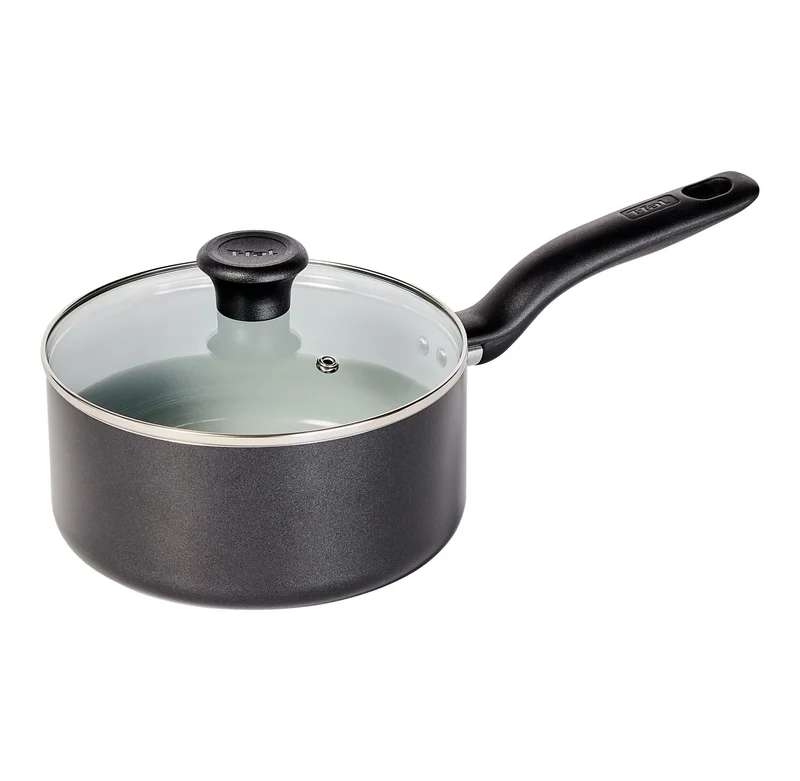 Ceramic Nonstick Sauce Pan with Lid - Black
