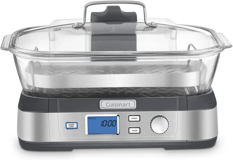 Digital Glass Food Steamer - Stainless Steel