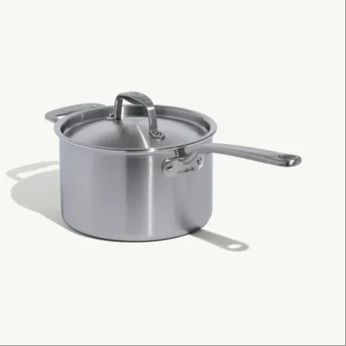 4QT Stainless Clad Saucepan