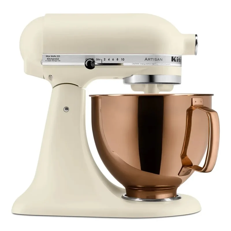 5 Quart 10-Speed Stand Mixer with Copper Bowl - Fresh Linen