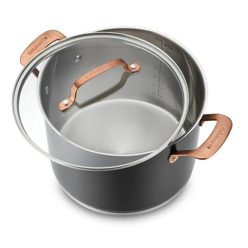 Classic Stainless Steel Stock Pot - Black