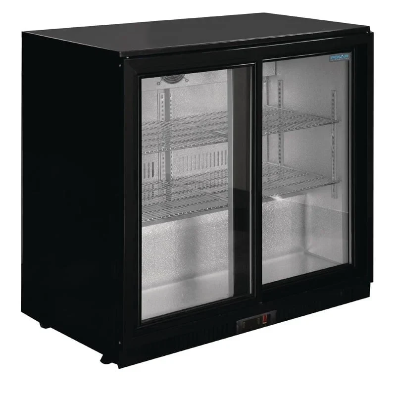 Arrière-bar réfrigéré Polar Série G avec 2 portes coulissantes 198 L