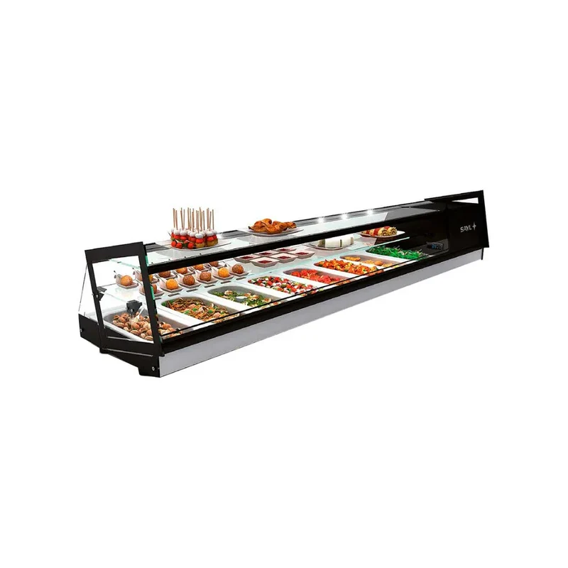 Vitrine réfrigrée FOOD Kube à poser 3 niveaux 4 GN 1/3 - 970