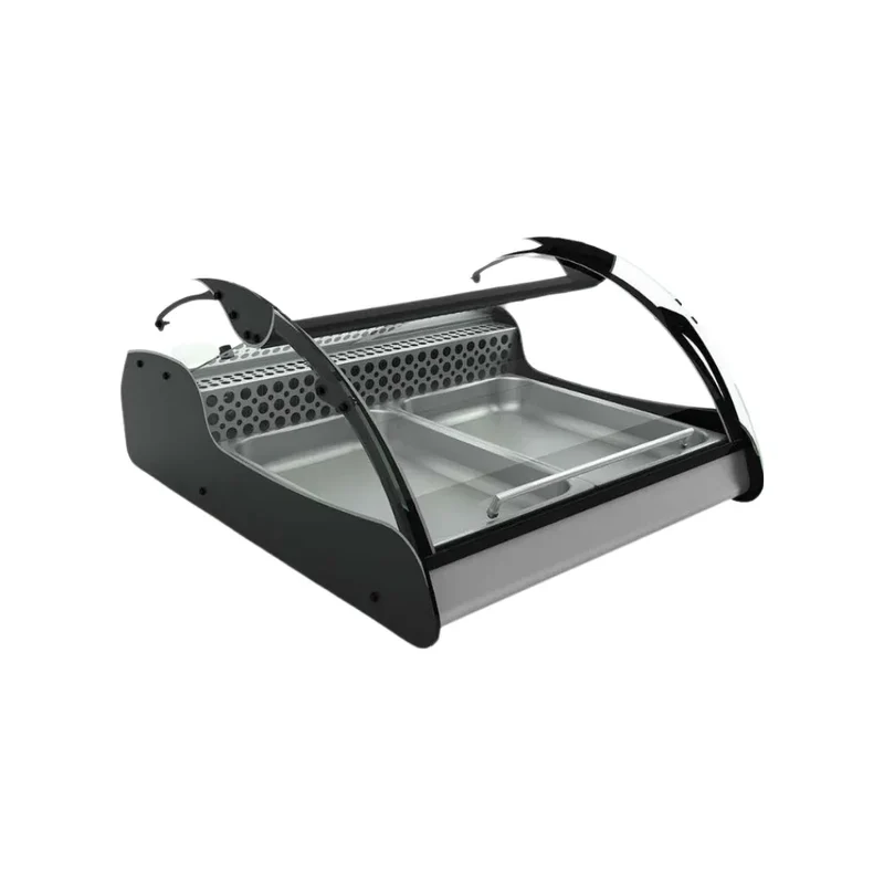Vitrine réfrigérée à poisson à poser noir - 680