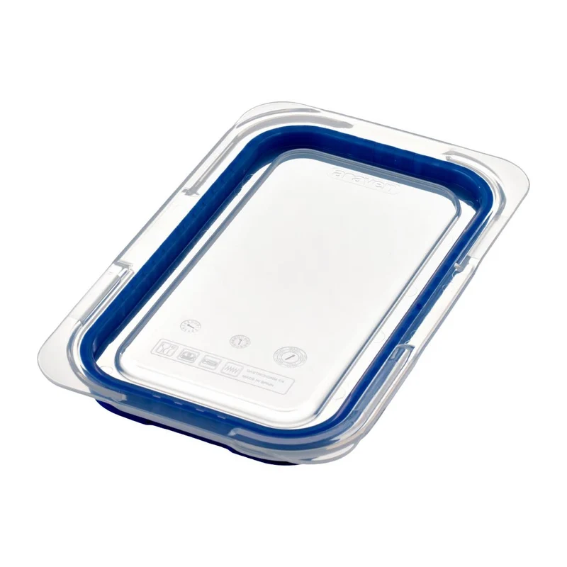Couvercle bleu en ABS sans BPA Araven GN1/4