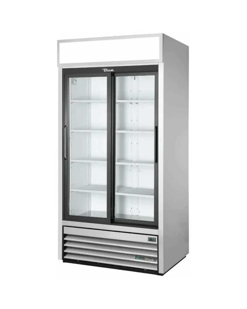 Armoire réfrigérée positive 2 portes vitrées coulissantes - Série GDM TRUE - 934L