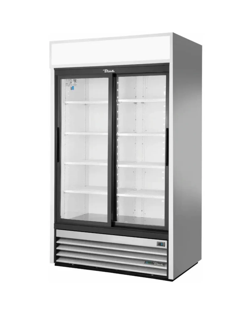 Armoire réfrigérée positive 2 portes vitrées coulissantes - Série GDM TRUE - 1047L