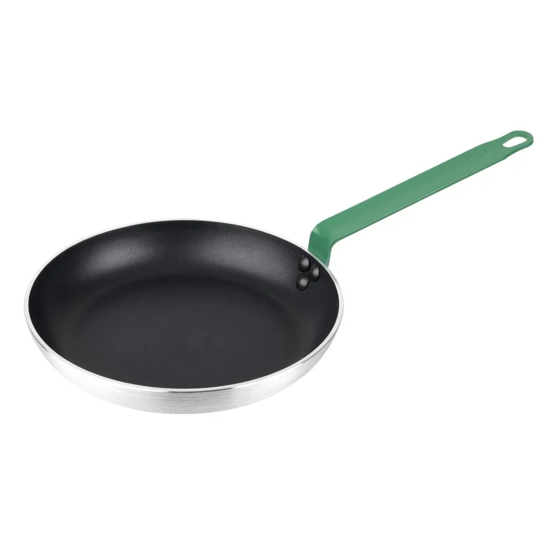 Poêle en aluminium antiadhésive Hygiplas Teflon Platinum Plus 280mm verte