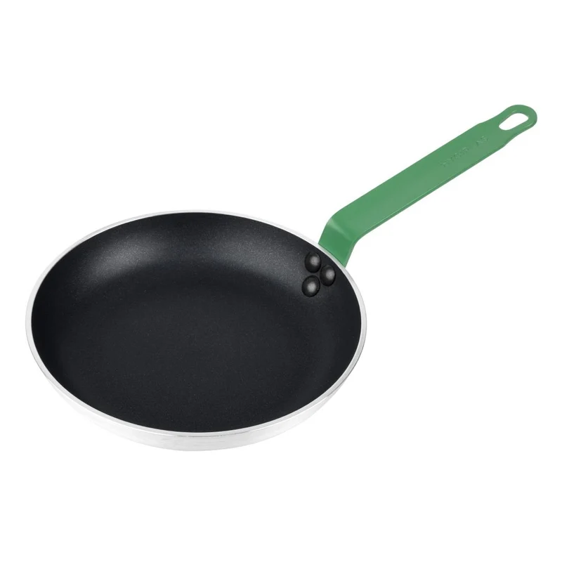 Poêle en aluminium antiadhésive Hygiplas Teflon Platinum Plus 240mm verte