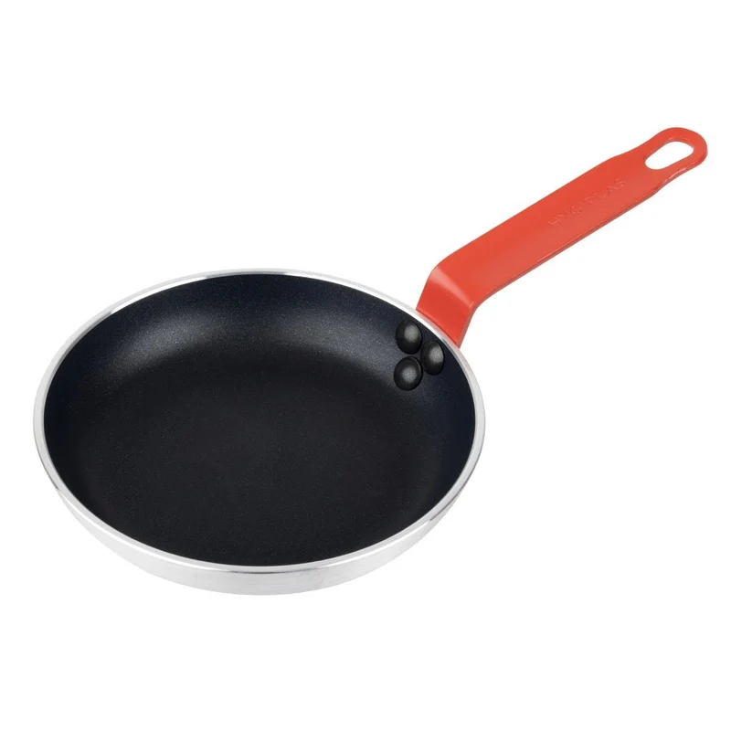 Poêle en aluminium antiadhésive Hygiplas Teflon Platinum Plus 200mm rouge