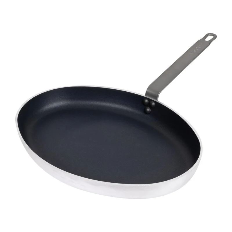 Poêle ovale en aluminium antiadhésif Vogue Teflon Platinum Plus 400mm