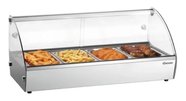 Vitrine chauffante à poser Bartscher R4 4x 1/3GN