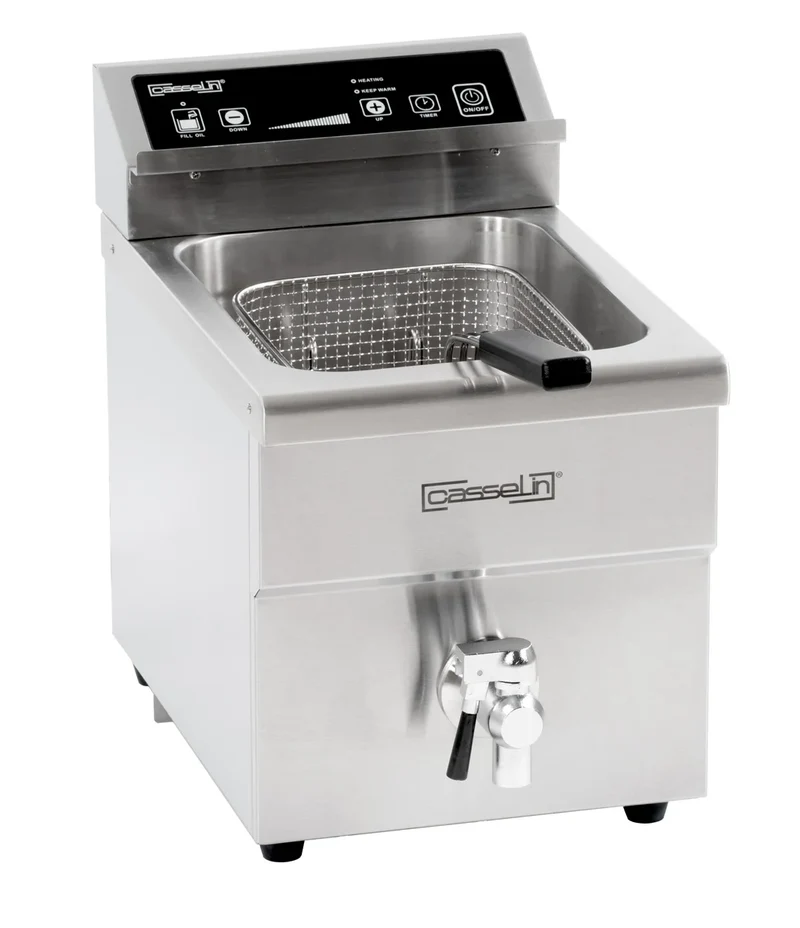 Friteuse à induction Casselin 8 L avec robinet de vidange