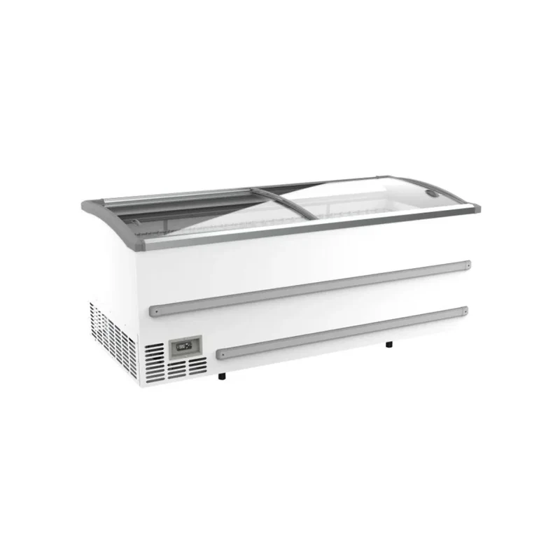 Congélateur bahut blanc pour supermarché - 2 portes coulissantes vitrées 1005L