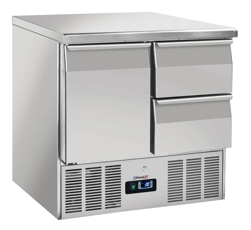 Saladette 2 tiroirs 1 porte GN 1/1