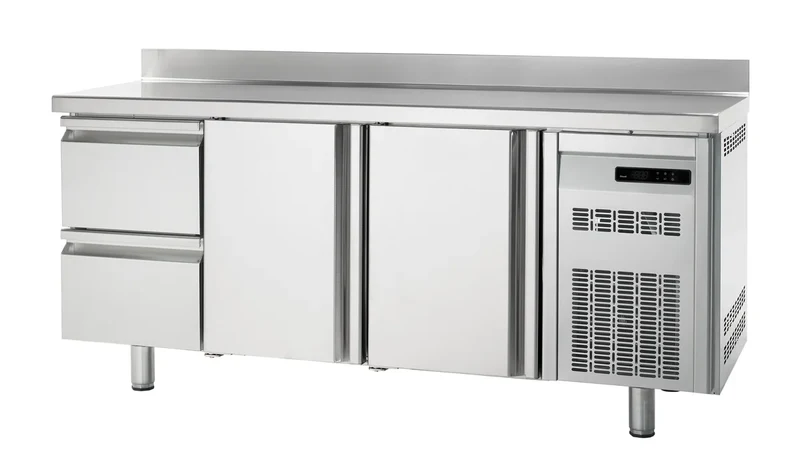 Table réfrigérée boulangerie Premium 2/2 avec dosseret