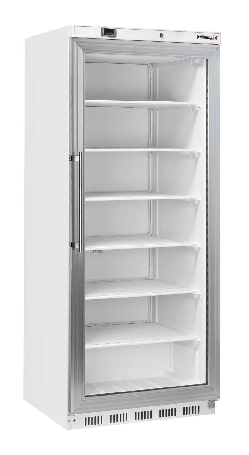 Armoire négative vitrée 600 L Blanche