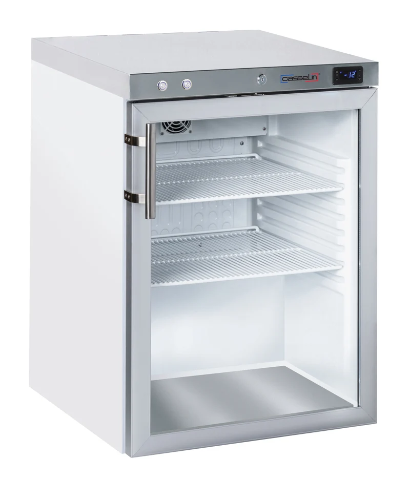 Armoire négative à spiritueux vitrée 140 L Blanche