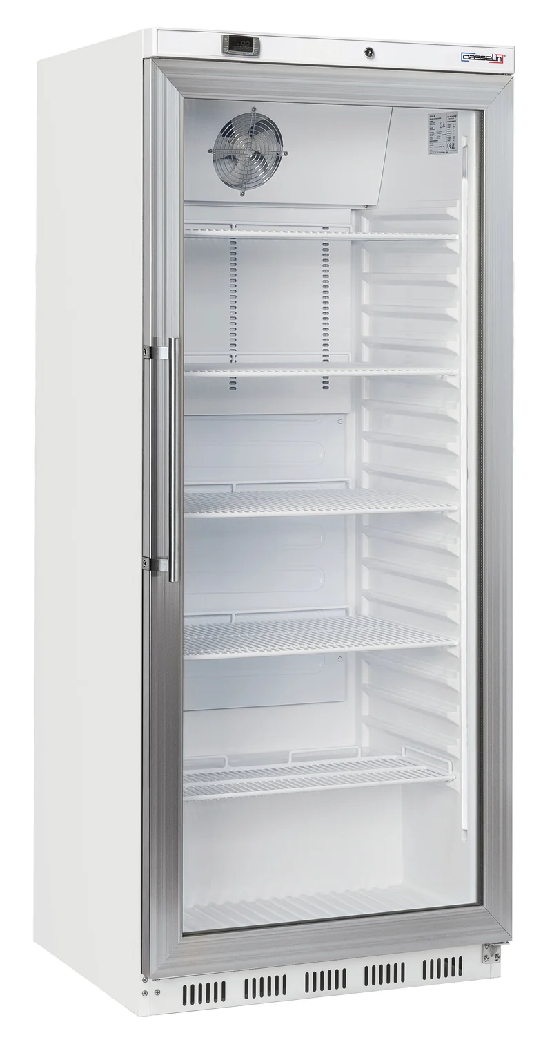 Armoire positive vitrée 600 L Blanche