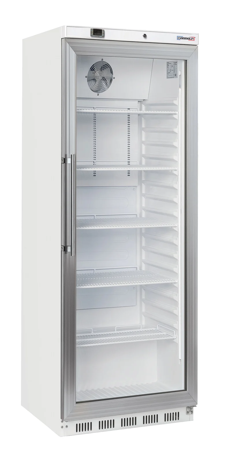 Armoire positive vitrée 400 L Blanche