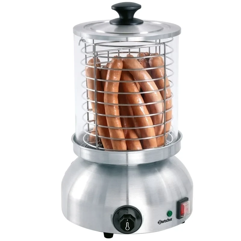 Appareil à hot-dogs en inox, rond, Ø 29cm, hauteur 42cm
