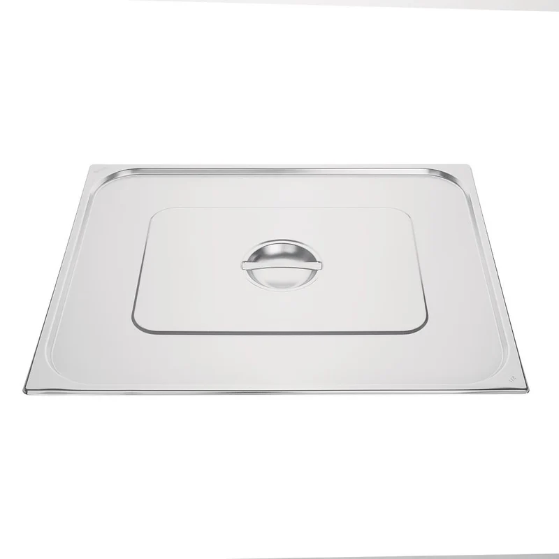 Couvercle GN 2/1 inox double Vogue