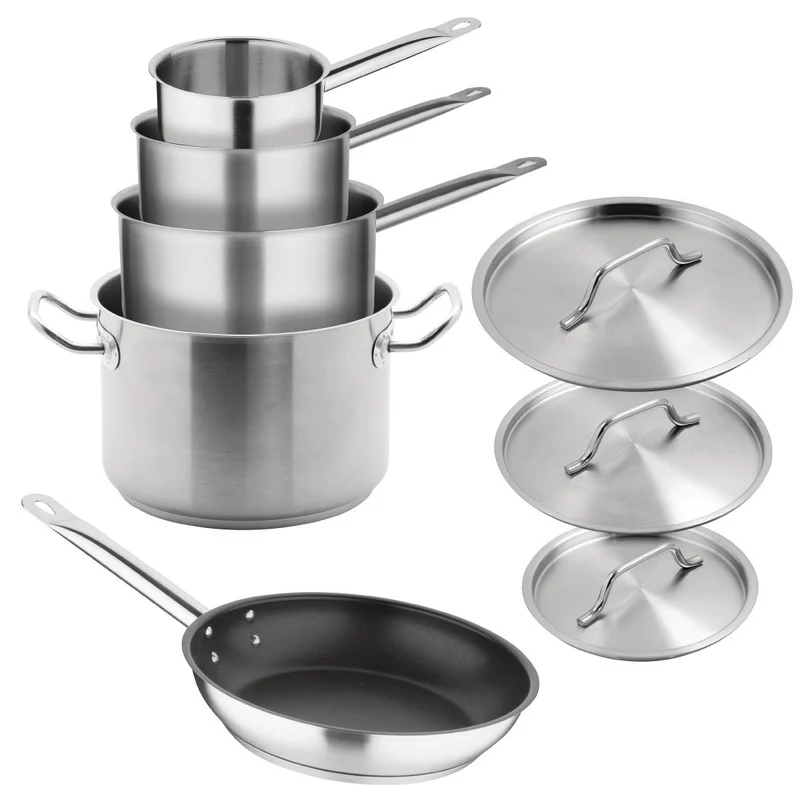 Batterie de cuisine induction en inox 5 pièces Vogue Cook Like A Pro