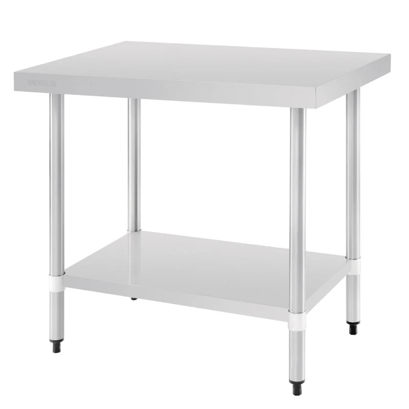 Table de préparation sans rebord en acier inoxydable Vogue 900 x 600mm
