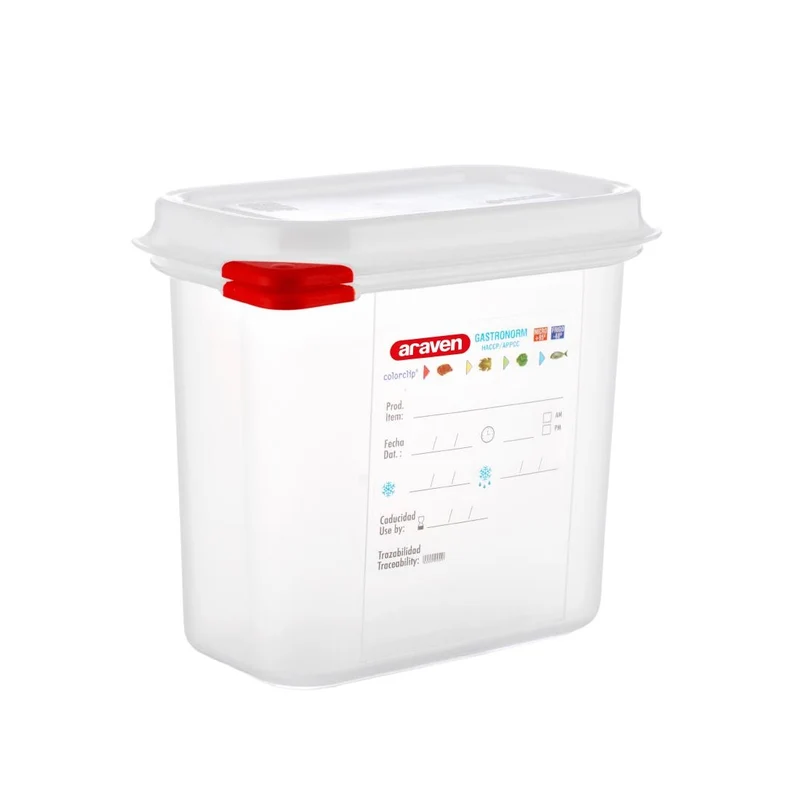 Boîtes alimentaires en polypropylène GN 1/9 Araven 1,5L (lot de 4)