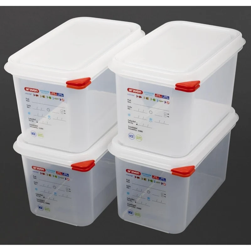 Boîte alimentaire GN 1/4 Araven 4,3L (lot de 4)