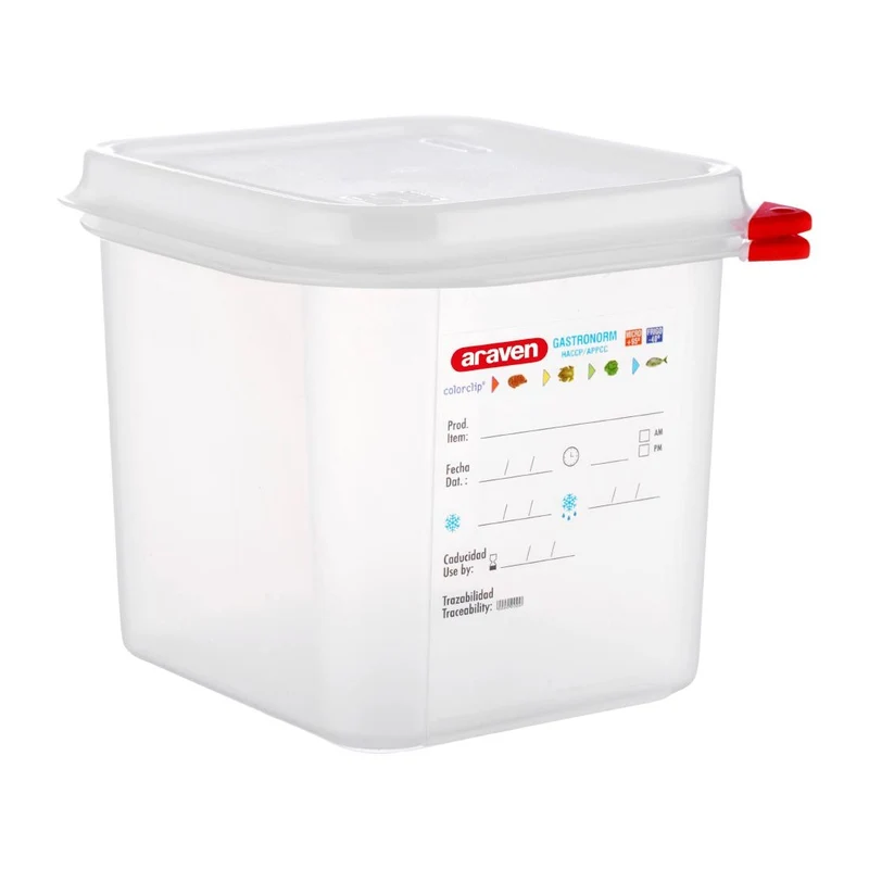 Boîtes alimentaires en PP Araven GN 1/6 2,6L (lot de 4)