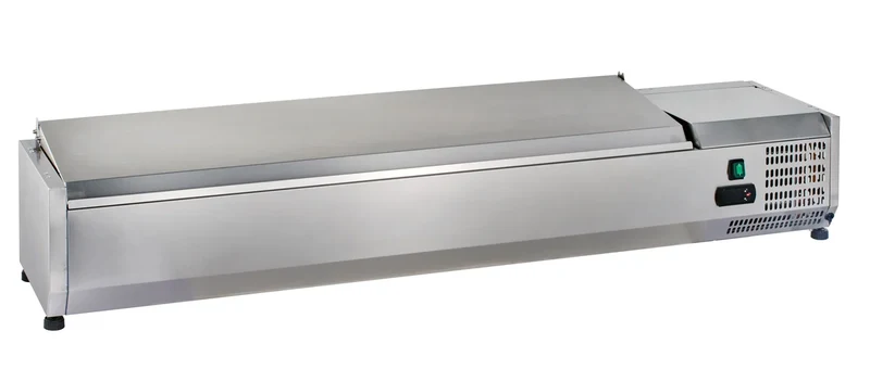 Vitrine réfrigérée de comptoir ECO 5 x GN 1/4 en inox