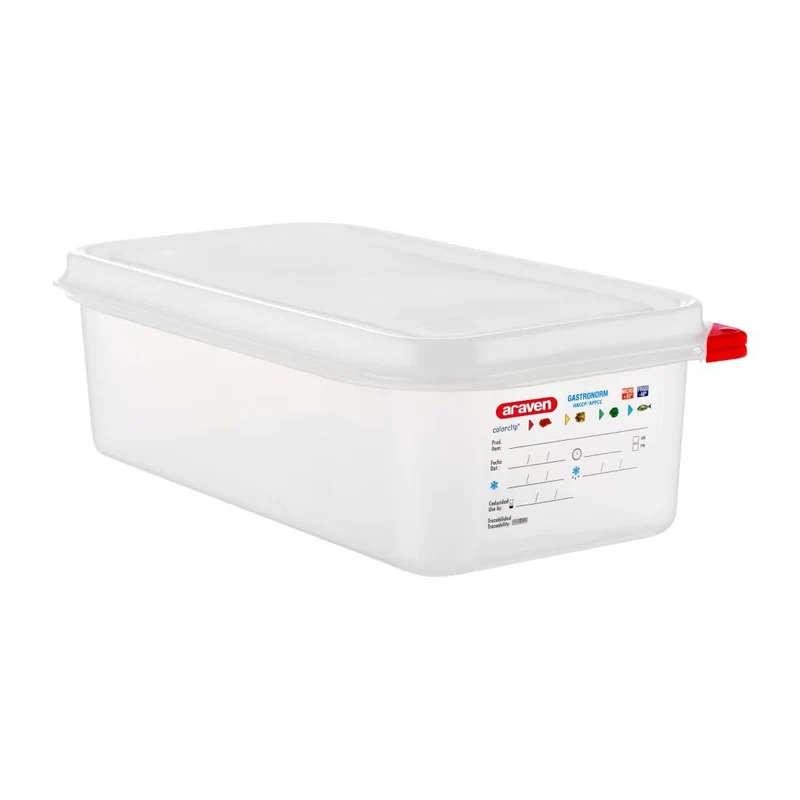 Boîtes alimentaires en polypropylène GN 1/3 Araven 4L (lot de 4)