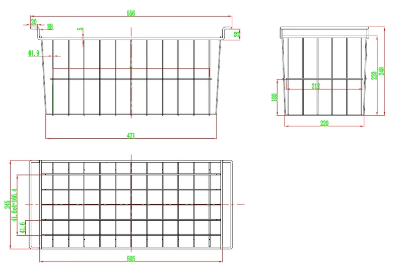 Panier pour TKTR-ECO350N, TKTR-ECO450N, TKTR-ECO550N, TKTR-ECO650N