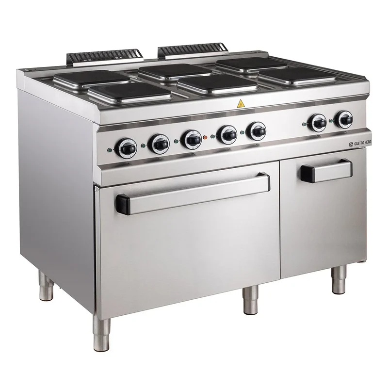 Cuisinière électrique Série 700 - 110/70 avec four électrique - 6 plaques carrées - 20,9 kW