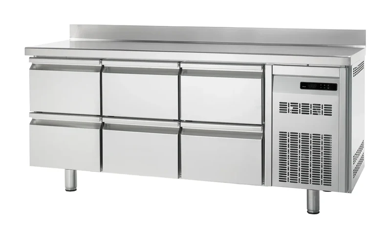 Table réfrigérée boulangerie Premium 0/6 avec dosseret