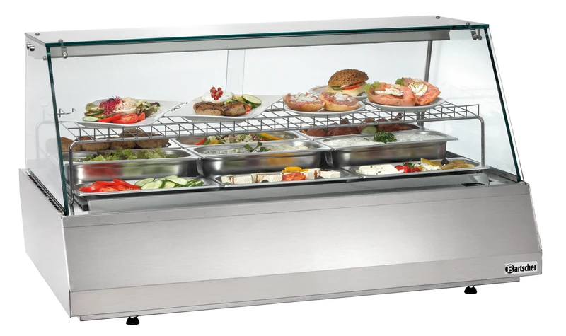 Vitrine réfrig. 3/1 GN, verre plat