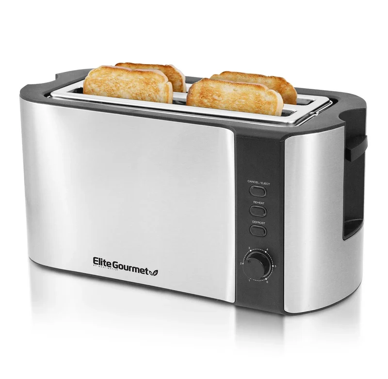 4 Slice Long Slot Toaster - Stainless Steel