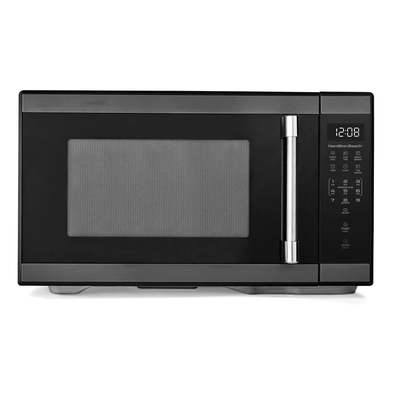 1.1 cu ft Countertop Microwave Oven in Black Stainless Steel