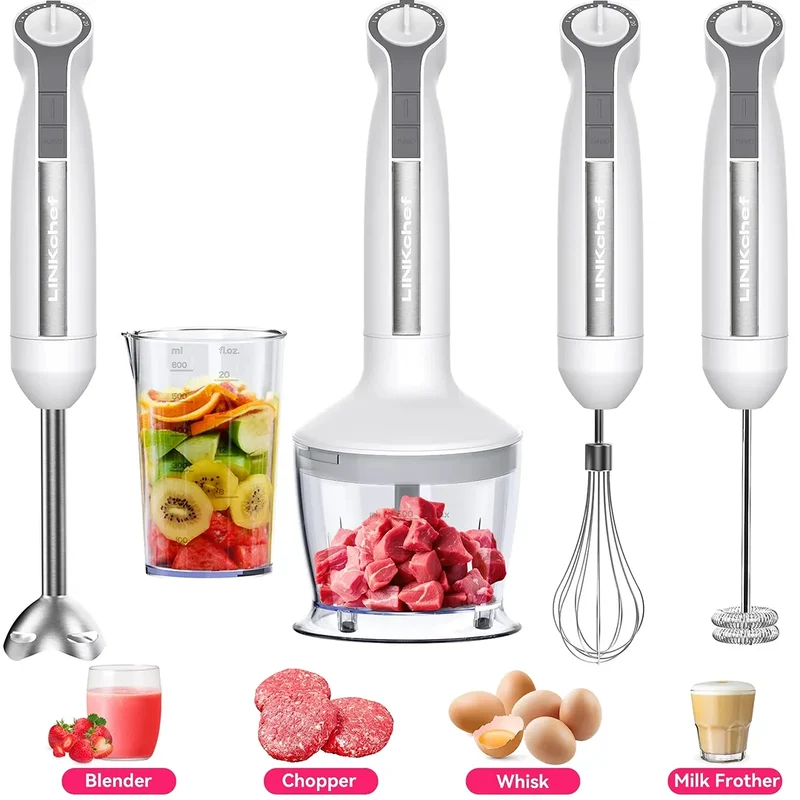 5-in-1 Immersion Hand Blender - White