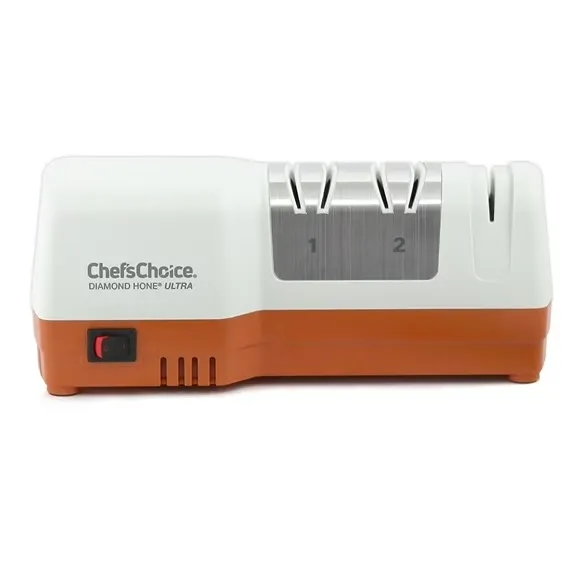 3-Stage Electric Knife Sharpener, White/Orange, D203